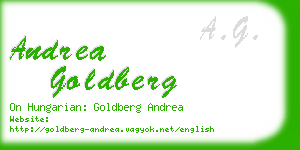 andrea goldberg business card